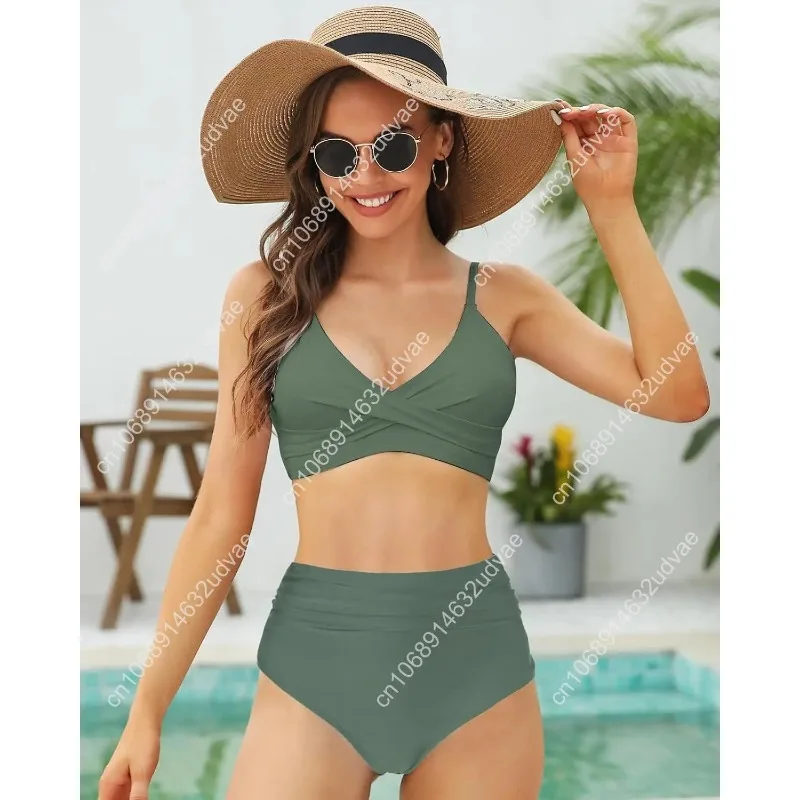 Kadın Yüksek Belli Bikini Takı - Swimsuit Bikini Ruched incelemesi ve fiyatı
