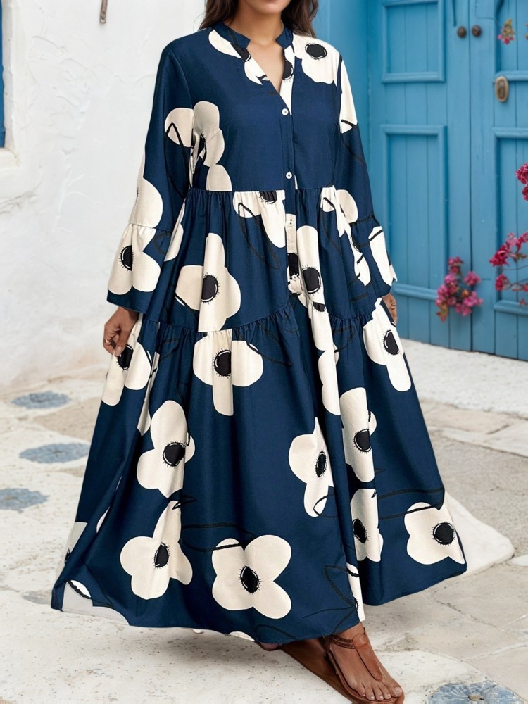 XL-4XL Artı Boyutu Elbise Elbi - Midi Skirt Floral incelemesi ve fiyatı