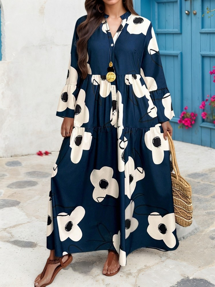 XL-4XL Artı Boyutu Elbise Elbi - Midi Skirt Floral incelemesi ve fiyatı